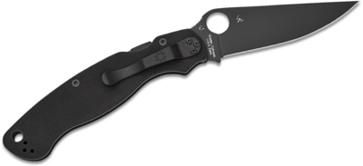 C36GPBK2 Spyderco Military 2 Black G-10 Black Blade Reveal 13