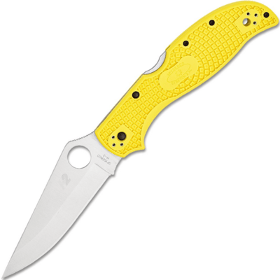 Spyderco C258PYL Stretch 2 XL Salt Yellow könnyű zsebkés 10.1 cm, szatén, sárga, francia