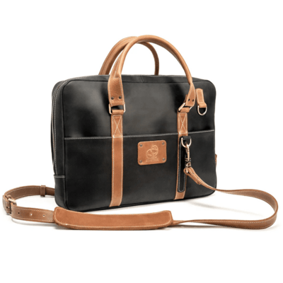 LC_Intense_Black Beavercraft Intense – Leather Business Laptop Bag, Black