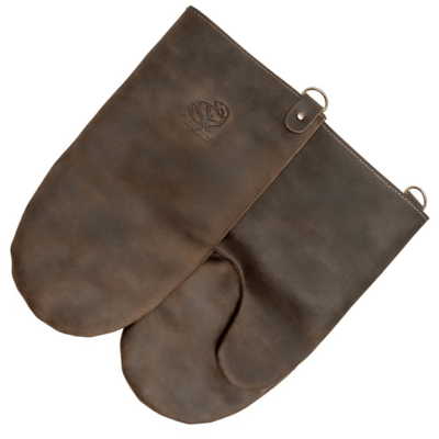 LC_BBQ_Gloves_Brown Beavercraft Leather Heat-Resistant BBQ Grilling Gloves, Brown