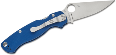 C81GPCBL2 Spyderco Para Military 2 Cobalt Blue G-10 CPM SPY27 Reveal 14
