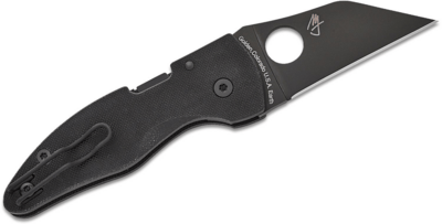 C264GPBK Spyderco MicroJimbo Black G-10 Black Blade Reveal 13