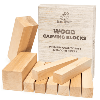 BW10 Alder Beavercraft Set of Alder Carving Blocks 10 pcs