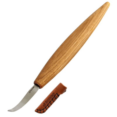 SK4S Beavercraft Spoon Carving Knife Open Curve with leather sheath