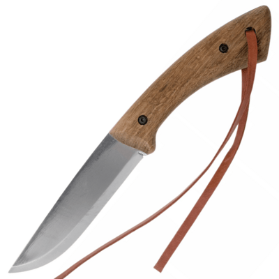 BSH1 Beavercraft Carbon Steel Bushcraft Knife Impregnated Walnut Handle with Leather Sheath