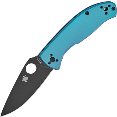 Spyderco C122TIBLBKP Tenacious Blue kapesní nůž 8,5 cm, černá, modrá, titan