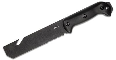 KA-BAR KB-BK3 BECKER TAC TOOL bojový nôž 17,5 cm, celočierna, Zytel, puzdro