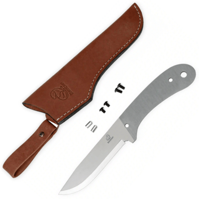 BSH-kit 2 Beavercraft Carbon Steel Bushcraft Knife with Leather Sheath set