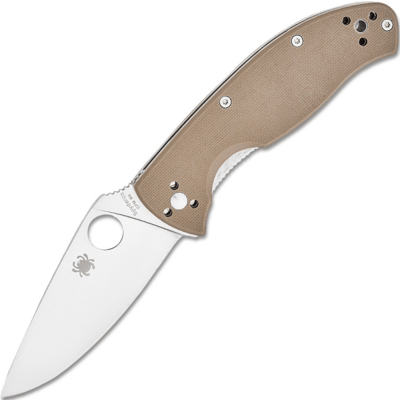 Spyderco C122GBNM4P Tenacious Brown zsebkés 8,5 cm, szatén, barna, G10