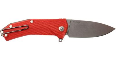 KUR OR LionSteel Liner Lock Sleipner Blade, ORANGE  G10 handle, IKBS