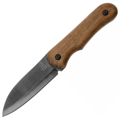 BSH5 Beavercraft Carbon Steel Blued-Blade Bushcraft Knife Walnut Handle with Leather Sheath
