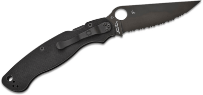 C36GSBK2 Spyderco Military 2 Black G-10 Black Blade Reveal 13