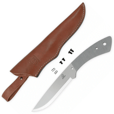 BSH-kit 1 Beavercraft Carbon Steel Bushcraft Knife with Leather Sheath set