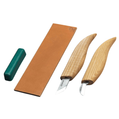 S04 Beavercraft Chip Carving Knives Set (2 knives + accessories)