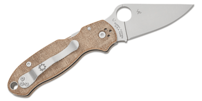 C223MPCW Spyderco Para 3 barna vászon Micarta CPM CRU-WEAR Reveal 14