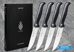 Kizer BE0505G1 Begleiter steak késkészlet 4 db-os, 12,3 cm, szatén, fekete, G10