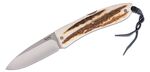 8800 CE LionSteel Folding knife with D2 blade, stag handle with sheath