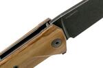 KUR BUL LionSteel Liner Lock Sleipner Blade PVD+SW blade, OLIVE WOOD handle, IKBS