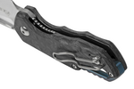 MKM MK FX03M-3CM ISONZO Clip Point vreckový nôž 4,9 cm, Satin, mramorové uhlíkové vlákno