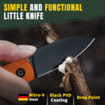 Kizer V3525A2 Yorkie kapesní nůž 6,6 cm, černá PVD, oranžová, G10