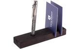 NY SDT GYS LionSteel Twist Pen Titanium GREY SHINE,  Damascus SHINE. Fisher Spece refill