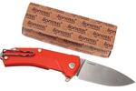 KUR OR LionSteel Liner Lock Sleipner Blade, ORANGE  G10 handle, IKBS