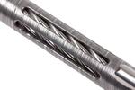 NY SDT GYS LionSteel Twist Pen Titanium GREY SHINE,  Damascus SHINE. Fisher Spece refill
