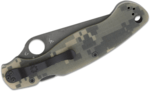 C36GPCMOBK2 Spyderco Military 2 Camo G-10 Black Blade Reveal 13