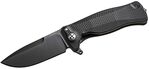 SR11A BB LionSteel SR FLIPPER BLACK Aluminum knife, RotoBlock, Chemical Black blade Sleipner