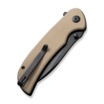 S23077-2 Sencut Borzam Tan G10 Handle
Black 9Cr18MoV Blade
Liner Lock