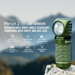 Perun 2 Mini (OD zöld) CW OLIGHT 650mAh 3,6V IMR16340_x000D_ Újratölthető lítium akkumulátor