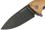 KUR BUL LionSteel Liner Lock Sleipner Blade PVD+SW blade, OLIVE WOOD handle, IKBS