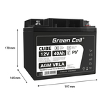 Green Cell AGM12V40AH-J VRLA gelová baterie 12V 40Ah