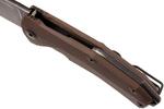 Kur BBR LionSteel Liner Lock Sleipner Blade DLC+SW blade, BROWN G10 handle, IKBS
