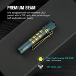 I3T EOS _x000D_ (Dream Blue) OLIGHT 1 x 1.5V AAA Alkaline _x000D_ Battery (Included)