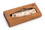 8800D MN LionSteel Opera Damascus Heinsgringla Ram Handle, wood box