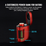 OL650 OLIGHT lámpa Baton 3 Premium Edition piros limitka