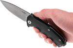KUR BK LionSteel Liner Lock Sleipner Blade, BLACK G10 handle, IKBS
