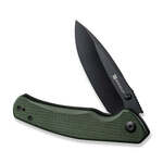 S20066-3 Sencut Slashkin Green Canvas Micarta Handle
Black D2 Blade
Liner Lock