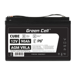 AGM12V90AH-J Green Cell CUBE AGM IP54 12V 90Ah VRLA zselés akkumulátor mélytöltéssel robogókhoz, kas