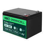 AGM12V12AH-J Green Cell AGM VRLA 12V 12Ah bezúdržbová baterie pro pokladny, hračky a kamery (152×99×