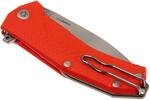 KUR OR LionSteel Liner Lock Sleipner Blade, ORANGE  G10 handle, IKBS