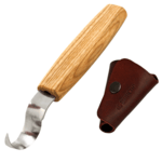 SK1S Beavercraft Spoon Carving Knife 25 mm with leather sheath