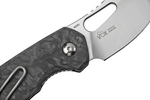 MKM MK FX03M-3CM ISONZO Clip Point vreckový nôž 4,9 cm, Satin, mramorové uhlíkové vlákno