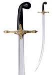 Cold Steel 88STS Shamshir zberateľská šabľa 77,5 cm, imitácia byvolí roh, mosadz, kožené puzdro