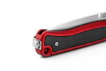 SK01A RS LionSteel Solid RED Aluminum knife, MagnaCut blade STONE WASHED, Black Canvas inlay