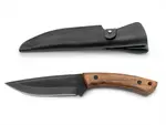 Beavercraft HGK1 Hunting Knife Blued lovecký nôž 14 cm, orechové drevo, kožené puzdro