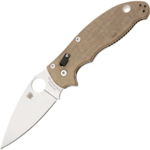 C101MPCW2 Spyderco Manix 2 barna vászon Micarta CPM CRU-WEAR Reveal 14