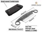 DK5S Beavercraft Debark Draw Knife with Leather Sheath