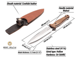 TLK2 Beavercraft Tactical Knife with Leather Sheath